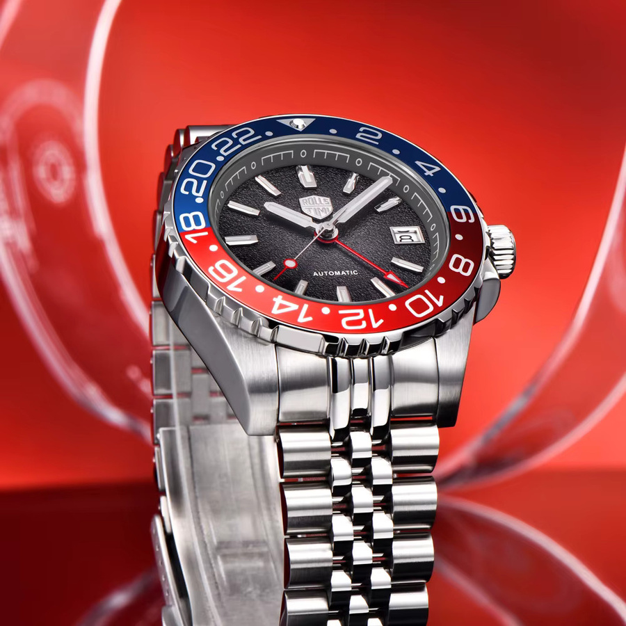 RollsTimi Armbanduhr, Automatik, Edelstahl, Saphirglas, Herren, Schwarz - Bild 4