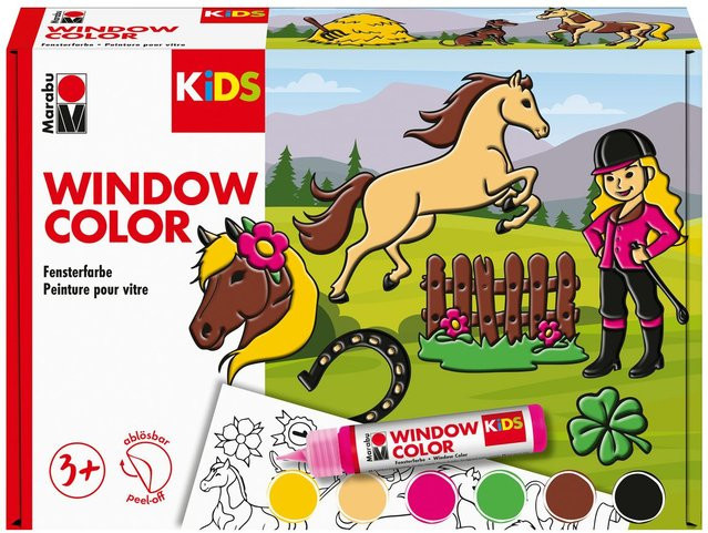Marabu Kids Window Color Set Ponyhof 6-teiliges Set - Bild 1