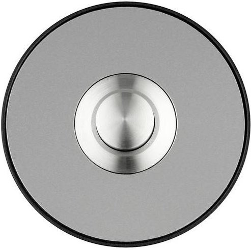 Grothe Klingel in Edelstahl-Optik, Schwarz und Silber - Bild 1