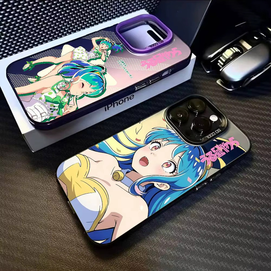 Urusei Yatsura Handyhülle für iPhone 11 bis iPhone 17 Pro Max in Mehrfarbig Matt Laser Metallic Aurora Design - Bild 3