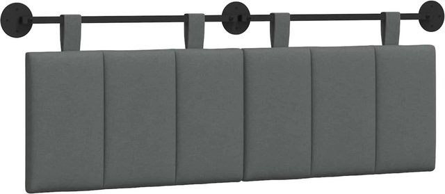 vidaXL Hängendes Kopfteil aus Stoff in Grau, Modernes Polsterteil für das Schlafzimmer, Breite: 130,0 cm, Tiefe: 5,0 cm, Höhe: 55,0 cm - Bild 1