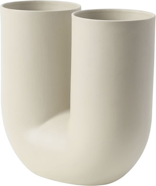 Muuto Kink Vase aus Keramik in Beige und Weiß - Bild 1