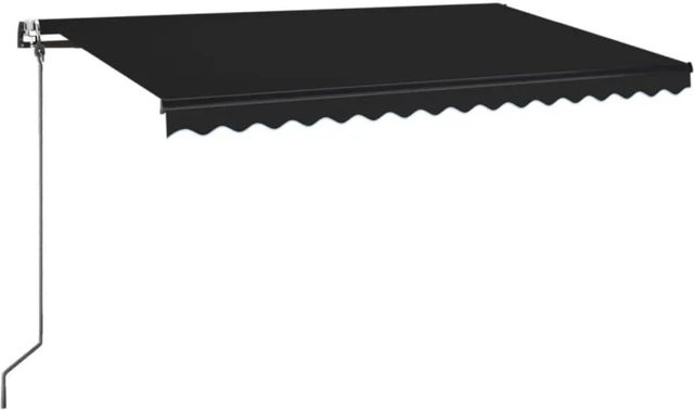 vidaXL Automatische Markise mit LED und Windsensor aus Aluminium und Polyestergewebe, Anthrazit, B: 400 cm, T: 350 cm - Bild 1