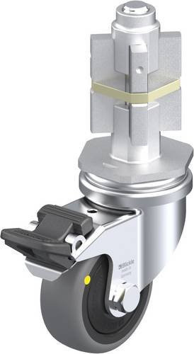 Blickle LRA-TPA 50KF-FI-ELS-E05 Lenkrolle mit Feststeller in Grau, Schwarz und Silber, Rad-Durchmesser: 50 mm, Tragfähigkeit: 30 kg - Bild 1