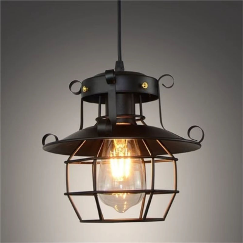 JOYINLED Industrielle Hängelampe im Retro-Stil für Restaurant und Bar, Schwarz, Metall - Bild 3