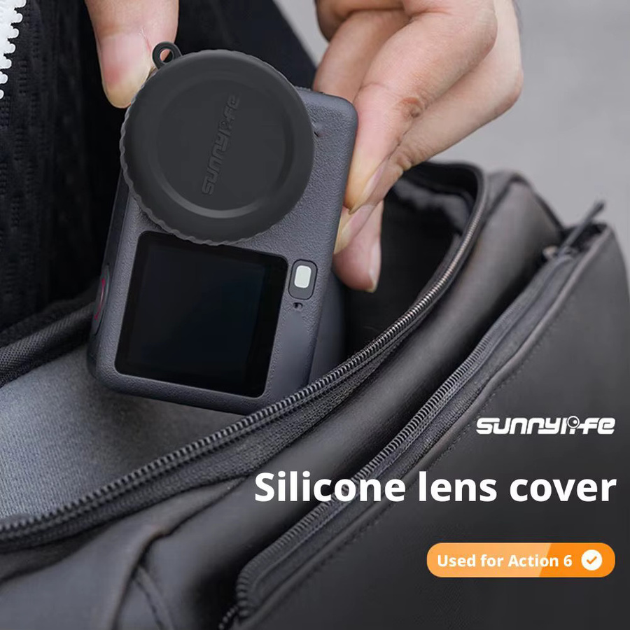 Sunnylife Silikon-Objektivschutzkappe für ACTION 6 in Schwarz - Bild 2