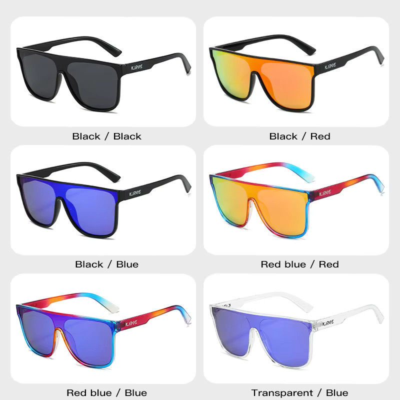 Karos YZ2014 Sonnenbrille, quadratisch, Vollrand, Kunststoff, schwarz, polarisiert - Bild 4
