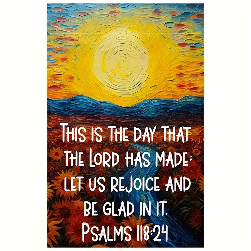 VIKAMA Rejoice And Be Glad Psalm Gartenbanner, mehrfarbig, B/H: 45 x 30 cm - Bild 4