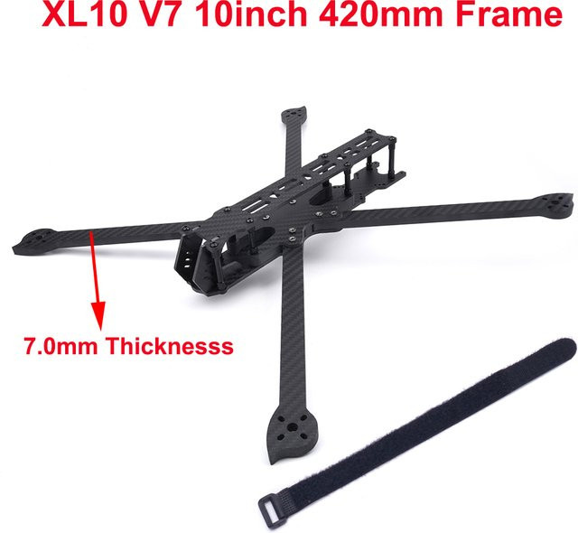 Readytosky XL10 V7 10 Zoll FPV Drohnenrahmen aus Kohlefaser in Schwarz für Super Long Range und RC Freestyle - Bild 1