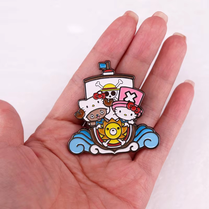 Bandai Anstecknadel Brosche One Piece Luffy Piratenschiff Emaille-Pin - Bild 2