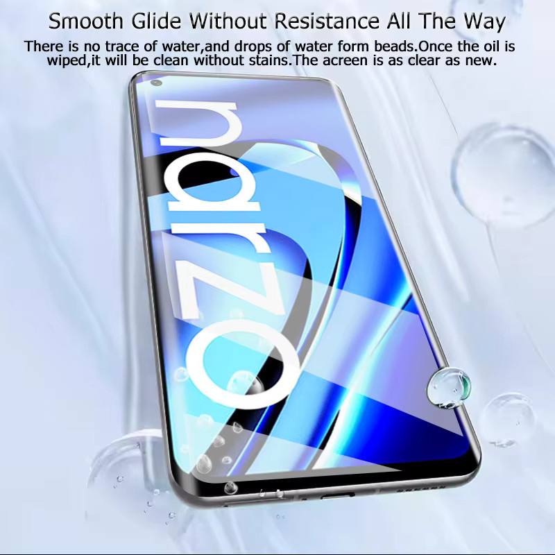 3er-Set gehärtetes Glas als Displayschutz für Realme Narzo 50 Pro und Narzo 50, transparent, HD-Schutz mit Fingerabdruck-Entsperrung - Bild 2