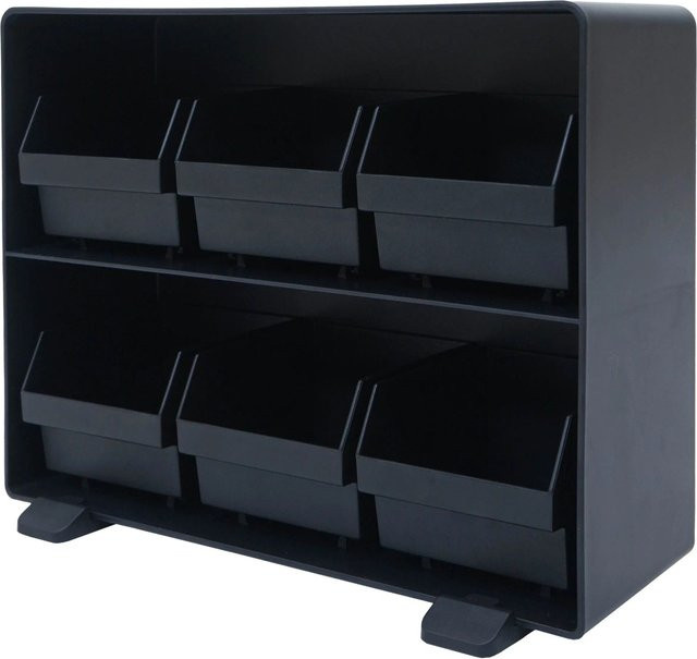 MCW Teebeutelhalter M10 Teebox mit 6 herausnehmbaren Fächern, Schwarz, B: 25 cm, T: 20 cm, H: 13 cm - Bild 1