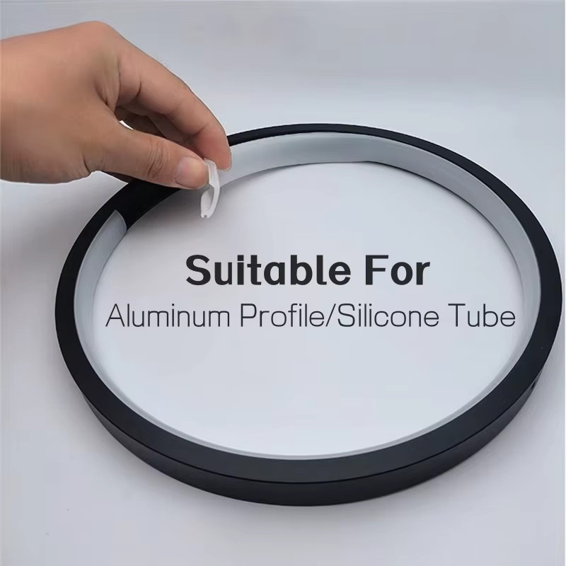 Khelse LED Aluminium Profil mit Silikon-Abdeckung und austauschbarer Diffusorlinie in Silber - Bild 3
