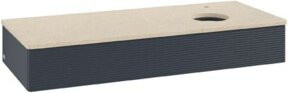 V&B Waschtischunterschrank Antao mit Frontstruktur, Wandmontage, Lackiert, Breite: 120 cm, Tiefe: 50 cm, Höhe: 19 cm - Bild 1