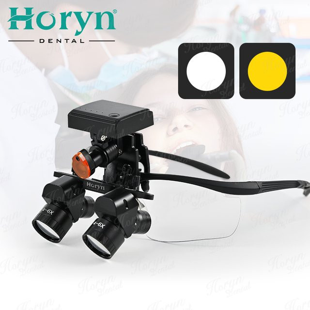 horyn Lupe 4X-6X, mit LED-Licht, Schwarz - Bild 1