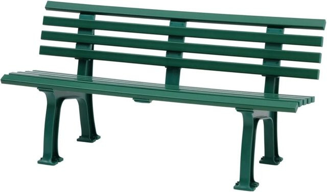 PROREGAL Gartenbank Antigua 3 Sitzer in Grün, UV-beständiger Witterungskunststoff, H x B x T: 74 x 150 x 54 cm - Bild 1