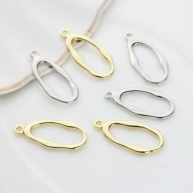 MIZUKAGAMI Ohrringe, Zinklegierung, Silber, Geometrische Rechteck Oval, Unisex - Bild 1