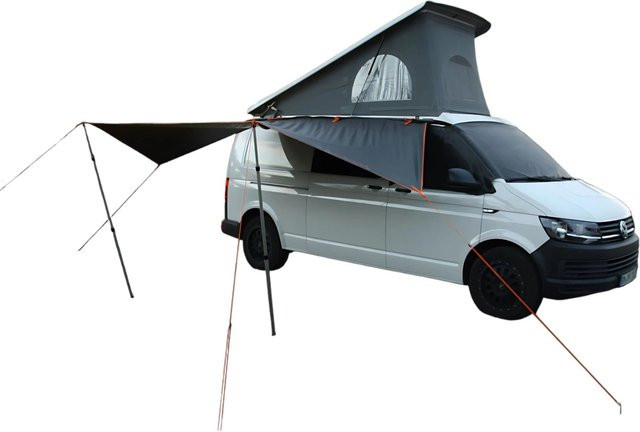 TAMBU Bus Sonnensegel SAURAKSA grau mit Teleskopstangen für Campervan B: 400 cm, T: 250 cm - Bild 1