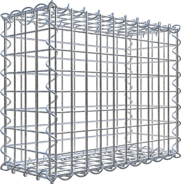 Gabiona Spiralgabione aus Stahl in Silbergrau, B/T/H: 50 x 20 x 40 cm - Bild 1