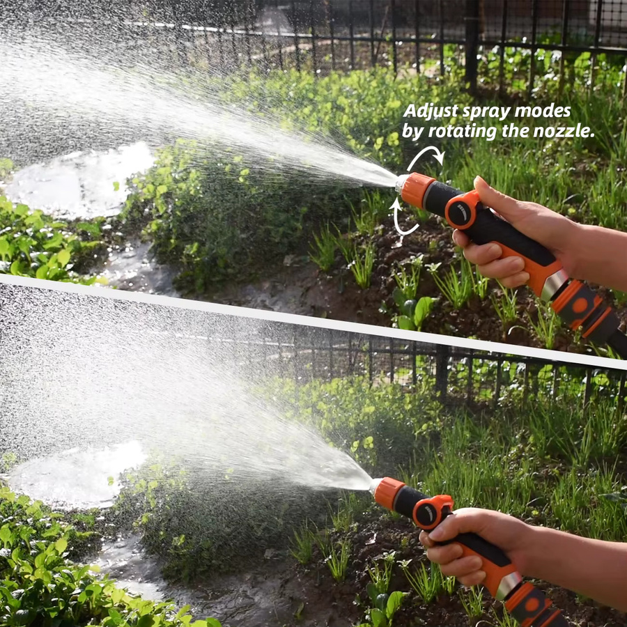 KESLA Garten Spritzpistole Set mit einstellbarer Düse in Orange für Gartenbewässerung und Autowäsche - Bild 5