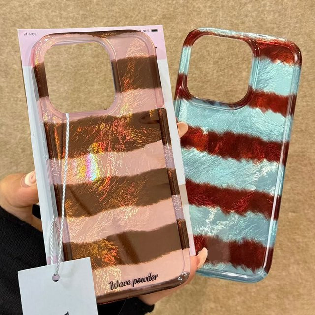 Minimalistische Handyhülle mit farbigen Streifen für iPhone 11 12 13 14 15 16 17 Pro Max und weitere Modelle, Multicolor - Bild 1