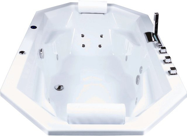 Basera Indoor Podest-Whirlpool Badewanne Bora Bora Basic in Weiß, B/T: 200 x 115 cm - Bild 1