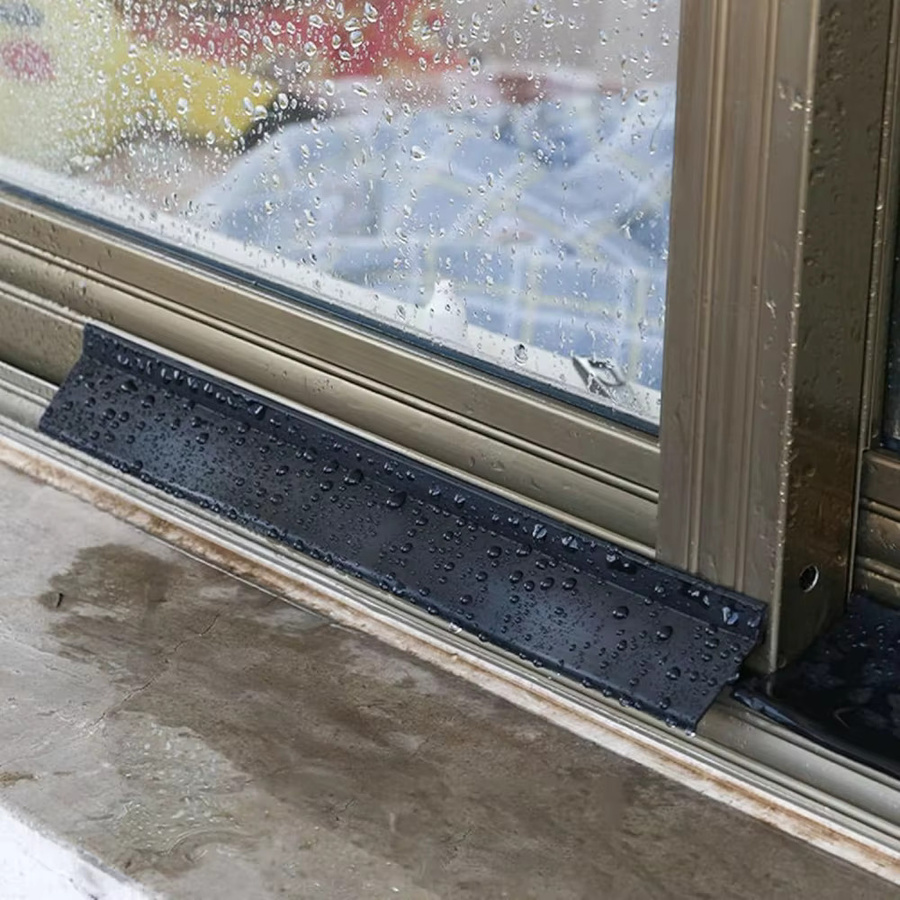 Selbstklebende wasserdichte Fensterbank-Abdichtung als Regen-Tropfschutz in Schwarz, Breite: 5 cm - Bild 4