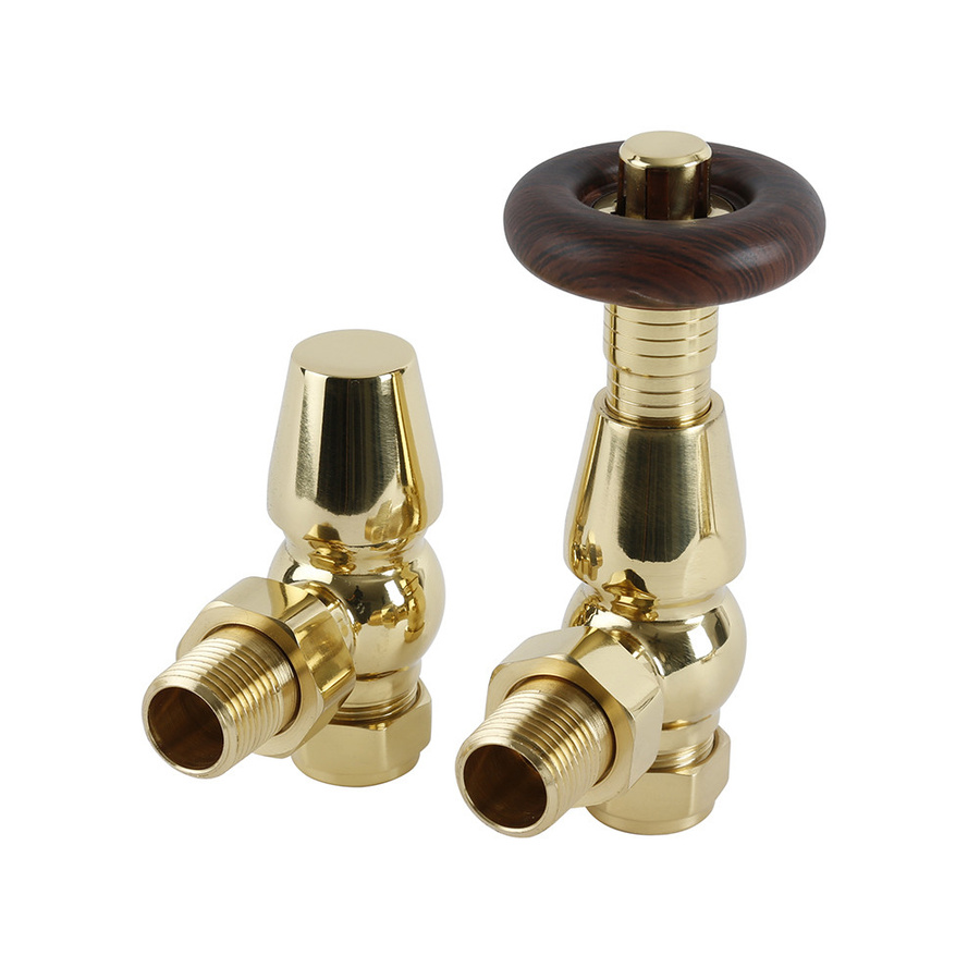 Thermostatische Winkelventile Klassisch Regent Hudson Reed in Gold, poliertes Messing, 2er-Set - Bild 1
