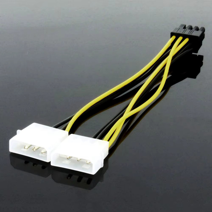 LDPCSJ Stromkabel von 8-Pin PCI Express auf Dual 4-Pin Molex für die Grafikkarte - Bild 3