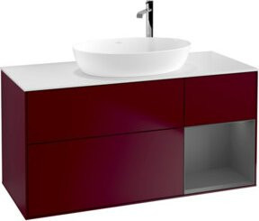 V&B Waschtischunterschrank Finion mit Wandbeleuchtung, Anthrazit lackiert, Breite: 120 cm, Tiefe: 50,1 cm, Höhe: 50,1 cm - Bild 1