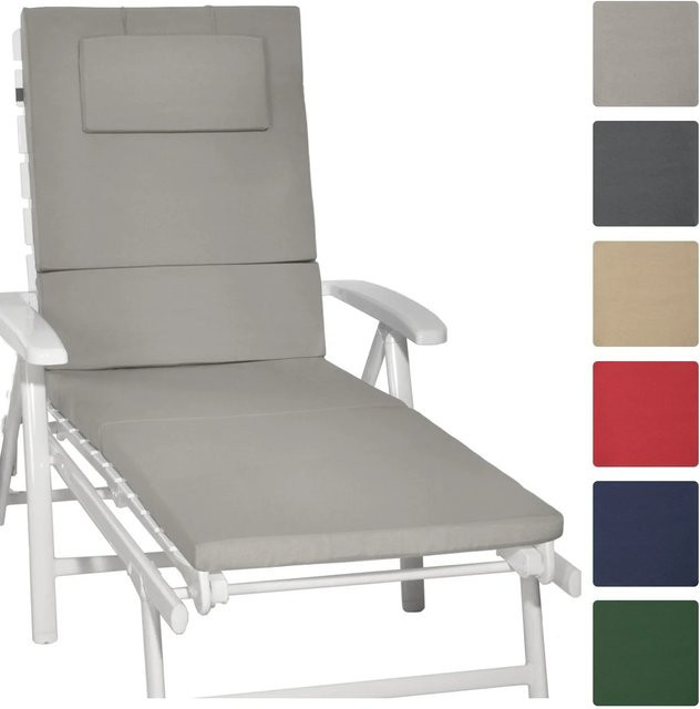 Beautissu Loft RL Rollliegenauflage Hellgrau B: 200 cm, T: 60 cm, H: 5 cm - Bild 1