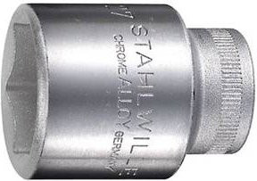 Stahlwille Außen-Sechskant Steckschlüsseleinsatz 16 mm, Antrieb 1/2 Zoll, Silber - Bild 1