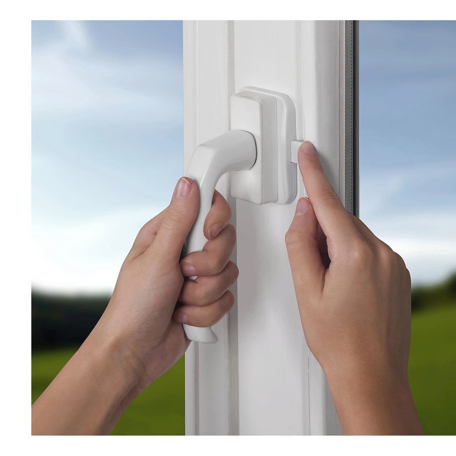 Reer WinLock Fenstersicherung und Balkontürsicherung 3er-Pack in Grau und Weiß - Bild 2