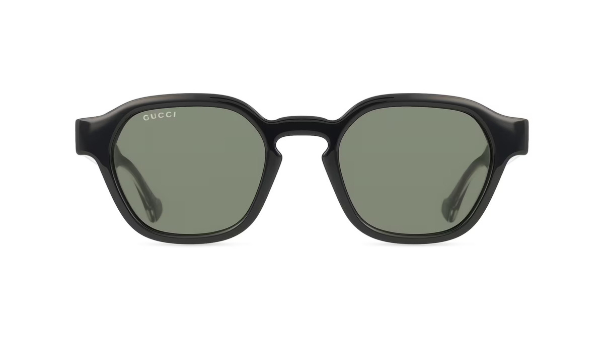 Gucci GG1730S Sonnenbrille Panto, Vollrand, Kunststoff, Unisex, schwarz, grau - Bild 1