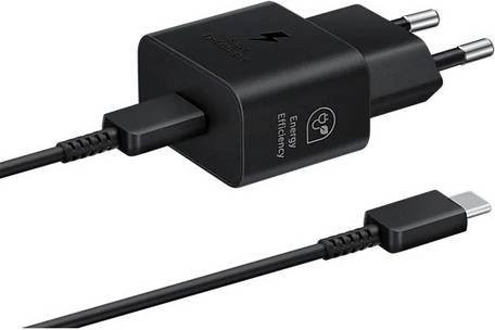 Samsung USB-C Schnellladegerät 25W EP-T2510XBEGEU-B Schwarz mit USB PD Technologie - Bild 1