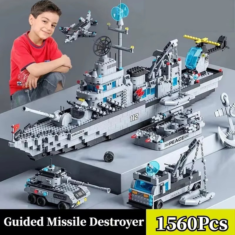 XMWL Navy Kriegsschiff, Multi-Form-Kombinationsbausteine, 1560 Teile - Bild 2