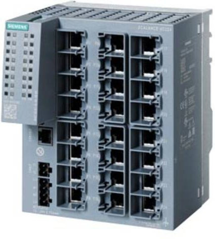 Siemens Industrial Ethernet Switch 6GK5224-0BA00-2AC2 10/100MBit/s in Grau - Bild 1
