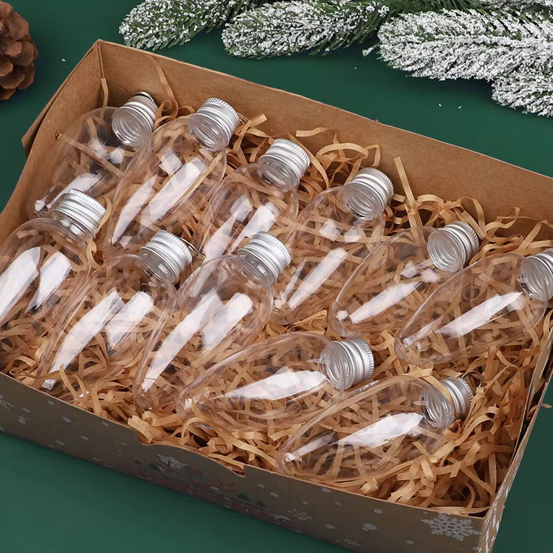 12er Set ZQNYCY Weihnachtsornamente in Glühbirnenform aus Kunststoff als Anhänger für den Weihnachtsbaum und zur Süßigkeitenverpackung - Bild 3