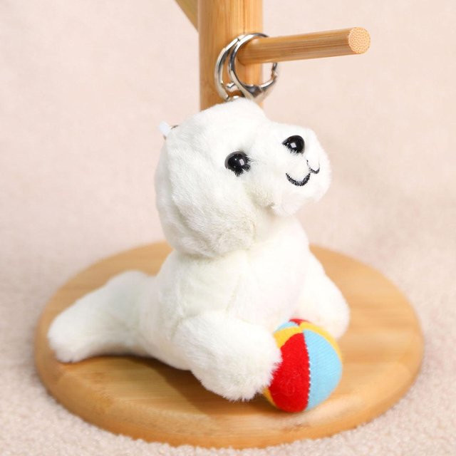 Seehund Anhänger, Plüschtier, weiß, Kinder - Bild 1
