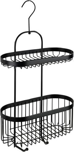 Wenko Bad-Caddy Classic Plus Wandregal aus Edelstahl in Schwarz, B: 26,5 cm, H: 47 cm, T: 12,5 cm - Bild 2