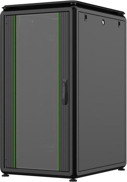 Lanview Server-Rack 22U in Schwarz, B: 60 cm, T: 80 cm, H: 116,4 cm - Bild 1