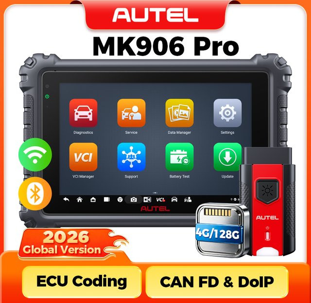 Autel MaxiCOM MK906 Pro Diagnosescanner mit Bluetooth und ECU-Codierung in Schwarz - Bild 1