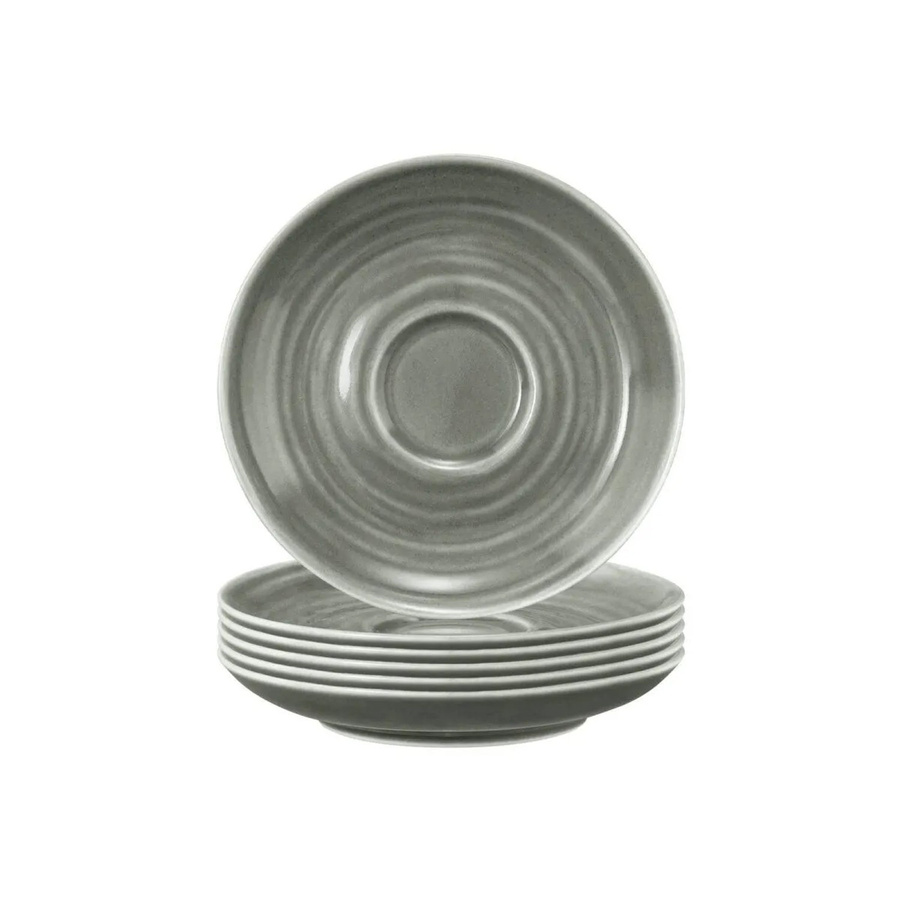 Seltmann Weiden Terra Espressountertassen 6er Set Perlgrau Durchmesser: 12 cm - Bild 2