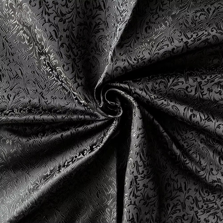 Findohope Jacquard-Stoff in Grün mit Weizen-Blumen-Stil aus Damast-Seide und Satin für Möbel, Vorhänge und Bekleidung - Bild 2