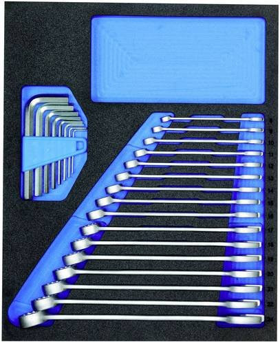 Gedore TS CT2-7 Ring-Maulschlüssel-Satz in 2/4 Check-Tool-Modul, blau/schwarz - Bild 1