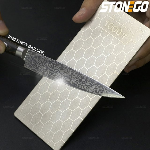 STONEGO Diamantmesser-Schleifstein mit Wabenoberfläche in Grau für verschiedene Körnungen 400 / 600 / 1000 # - Bild 1