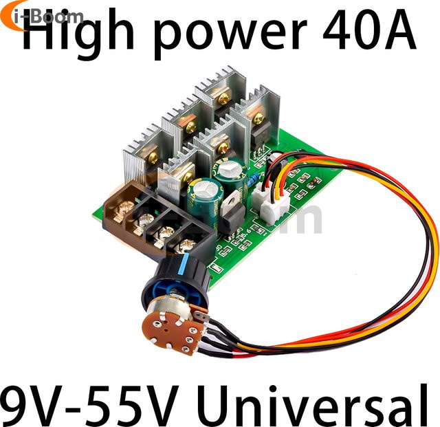 Aideepen PWM Motor Geschwindigkeit Controller DC 9-55V 40A 2000W Hochleistungs Motorregler für Pumpen und Motoren - Bild 1
