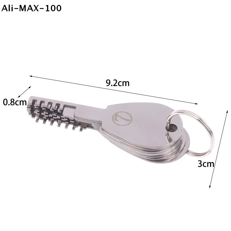HUK Tools 9in1 Edelstahl-Kammschlüssel Reparaturwerkzeug Set in Silber - Bild 2