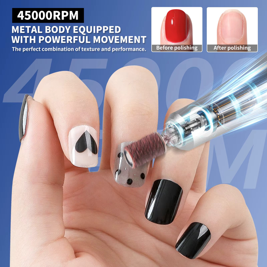 MOSKANY Elektrischer Nagelbohrer, Weiss, Unisex - Bild 5