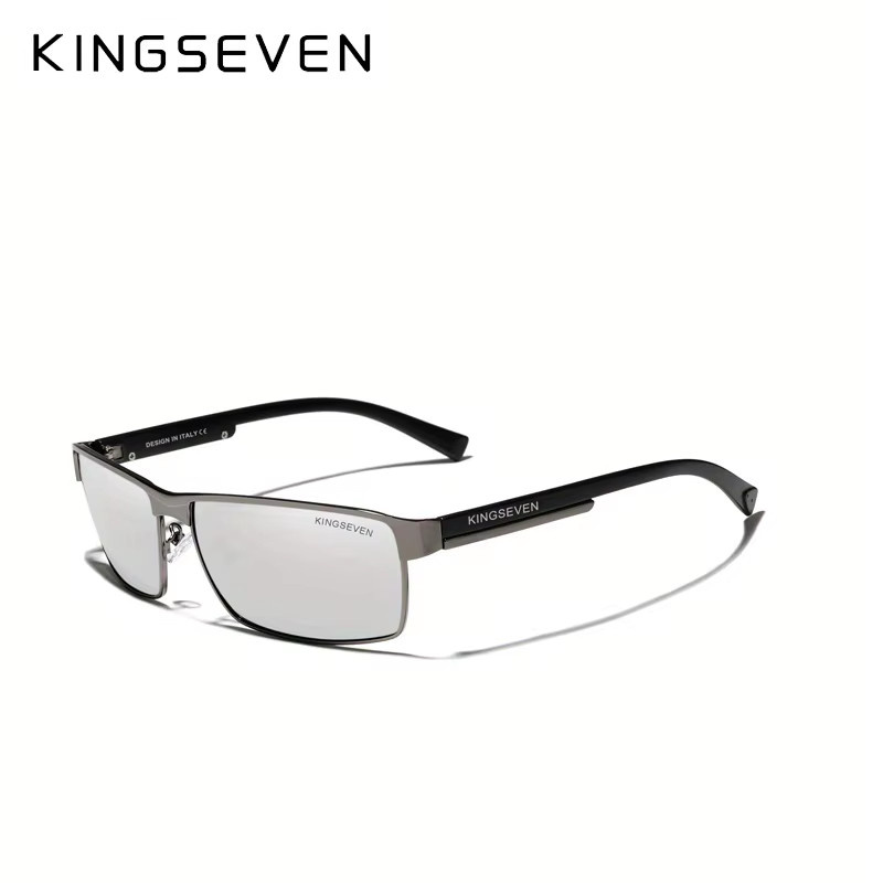 KINGSEVEN Sonnenbrille, polarisiert, Vollrand, rechteckig, Unisex - Bild 3